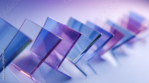 Abstract composition of colorful glass squares in varying shades