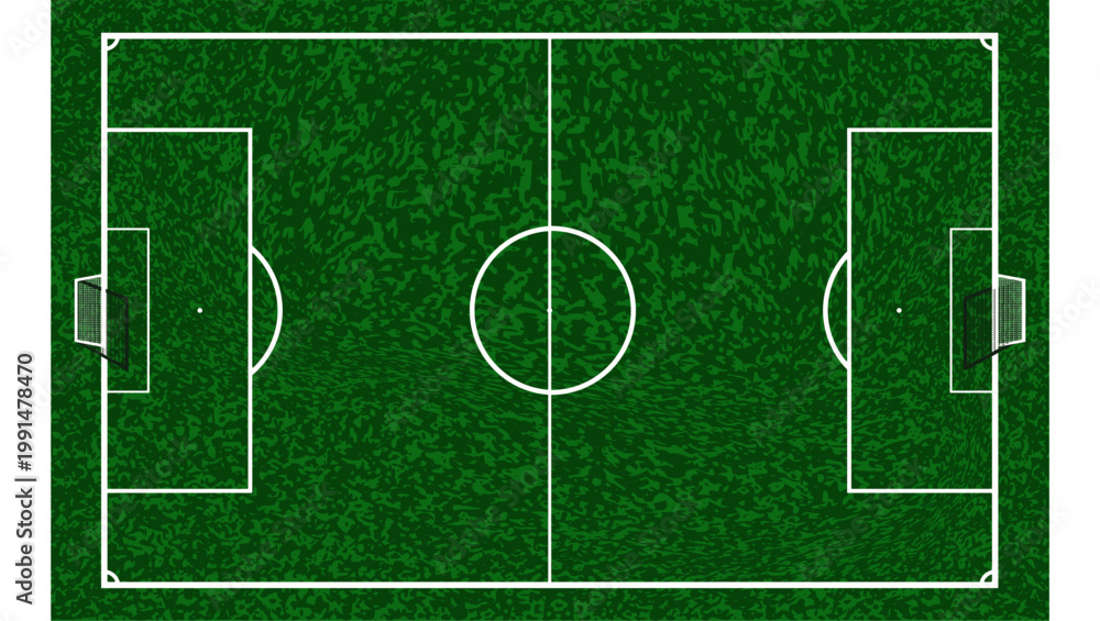 Naklejka premium soccer field, flat vector illustration