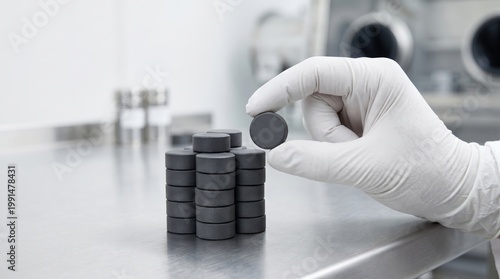 Manufacturing process of black discs in clean room environment industrial setting