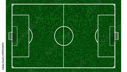 soccer field, flat vector illustration