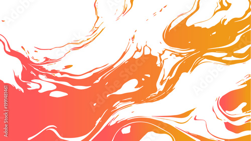 Vector Abstract gradient background with swirling, fluid shapes in warm shades of orange, creating a dynamic and artistic impression. The flowing forms evoke a sense of movement and energy.
