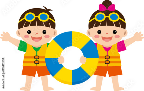 물놀이 하는 어린이