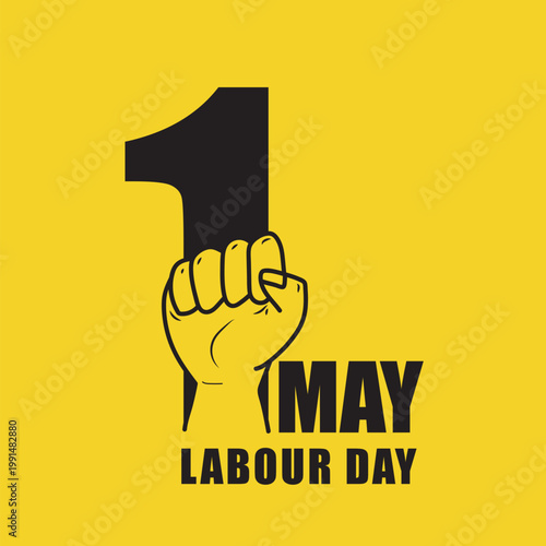 May 1 Labour Day Fist Symbol Illustration