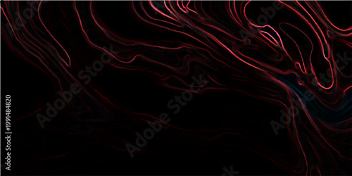 Vector Abstract red lines swirl against a dark, minimalist backdrop, The fluid, interconnected lines create a sense of depth and movement, suggesting complexity and dynamism