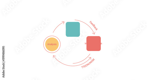 Infographic elements, colorful cycle diagram, business process flow, vector icons