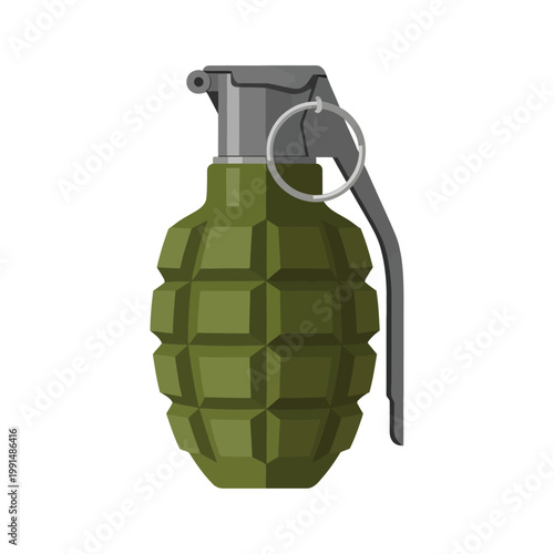 Hand Grenade Illustration Isolated On A White Background