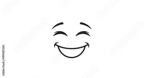 Winking Smiling Face, Emoticon, Icon, Vector Graphic