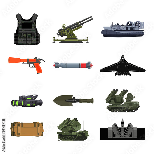Comprehensive modern military technology defense arsenal and strategic assets