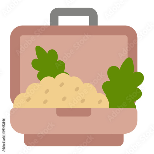 Lunchbox with Salad and Grain Meal