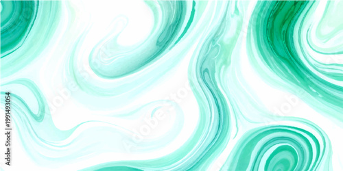 Abstract swirling aquamarine green marble effect with dynamic fluid design, offering an elegant aesthetic for modern decor, and evoking a sense of fluidity and luxury.