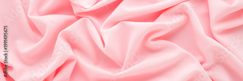 Fotografi Pastel pink soft wrinkled gabardine elastane fabric background