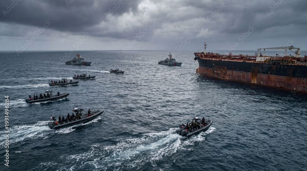 Fototapeta premium Naval Boarding Operation