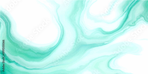 Vector An ethereal blend of turquoise and ivory paints, reminiscent of flowing water or celestial formations, creates a mesmerizing and abstract artwork.
