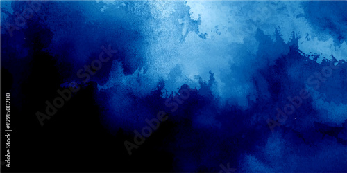 Vector Abstract watercolor art of swirling, ethereal blue, evokes the mysteries of the deep sea. An expressive abstract painting.