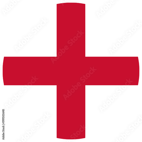 England Flag in Circle Shape