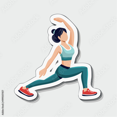 Woman doing yoga stretch