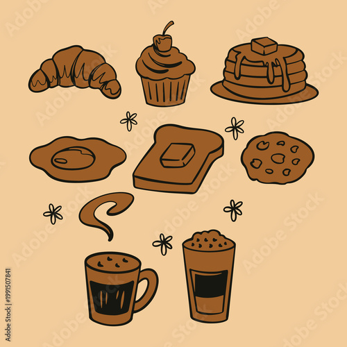 Hand Drawn Breakfast Clipart