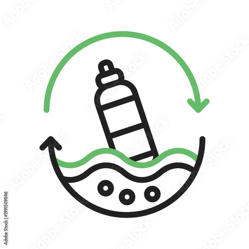 Recycled Ocean Plastic Icon