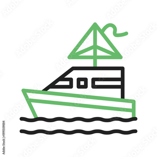 Boat on Waves Icon
