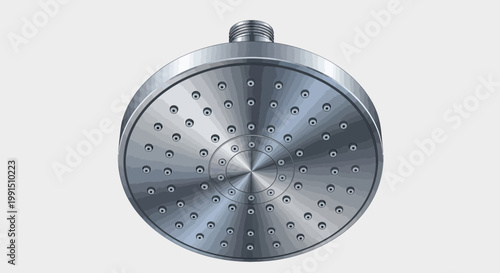 Modern round shower head with multiple spray nozzles in a polished chrome finish for a luxurious bathroom experience