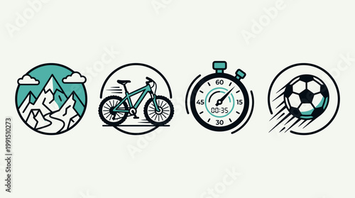 icons for sports and outdoor activities.