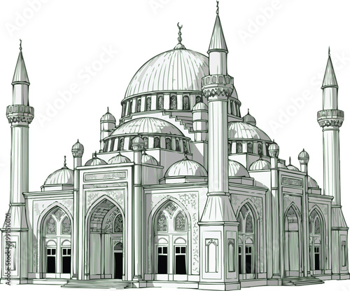 Discover the historical architecture of the white Taj Mahal monument in Agra, India, a landmark featuring a majestic dome that rivals the old cathedrals and basilicas of Europe