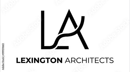 Lexington Architects creates bold logo vector illustration with outline