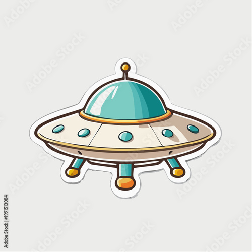 Cartoon UFO Flying Saucer
