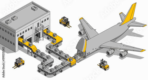 Airplane boarding passengers on jetway connected.