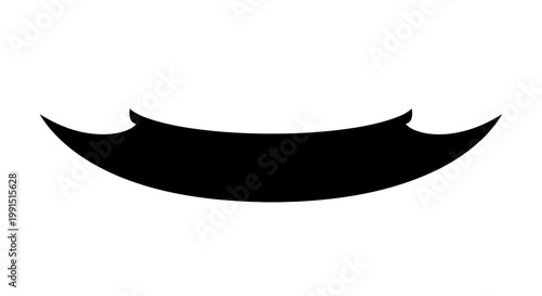 Black handlebar mustache facial hair style.