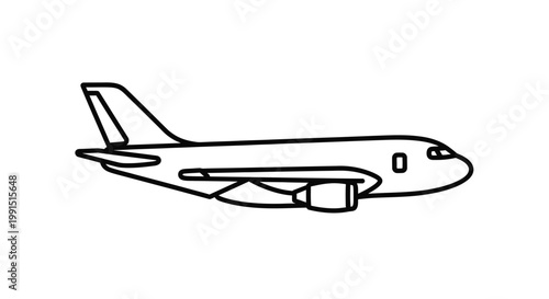Airplane flying in the air.