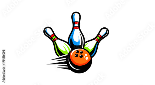 Bowling Ball and Pins Game.