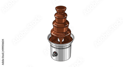 Chocolate fountain dessert sweet treat.