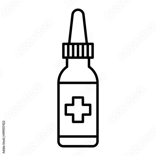 medicine dropper line icon with editable stroke