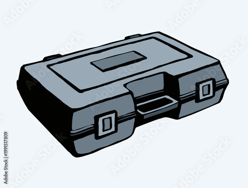 Suitcase for tools. Vector drawing