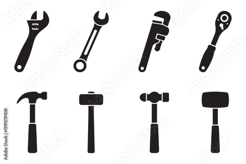 Tools icons vector illustration for construction and repair.
