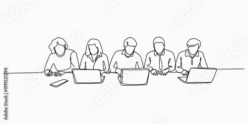 Three friends sitting together viewed from behind in line art Keywords: friends, sitting, together, viewed from behind, people, group