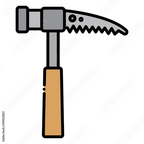 Geological Hammer Cartoon Icon for Mining and Exploration