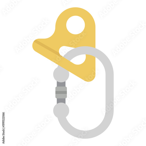 Belay Device and Carabiner for Climbing Safety