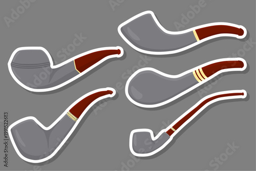 set different types smoke pipes different size for tobacco