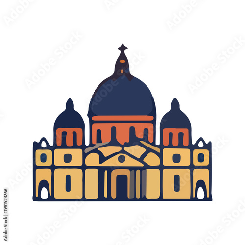 St Peters Basilica Icon Illustration