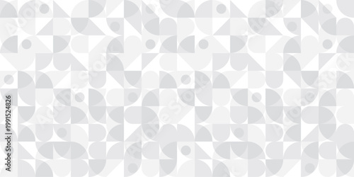 幾何学模様の抽象的な円と四角の繰り返し背景イラスト