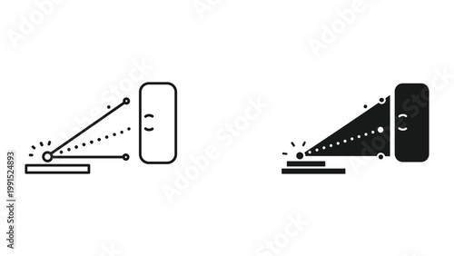 Vector illustration of smartphone wireless charging with different angles