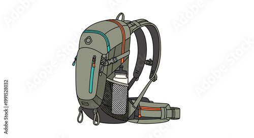 Colorful Hiking Backpack with Hydration System.