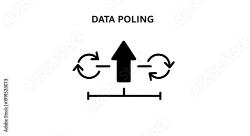 Data polling process flow diagram symbol.