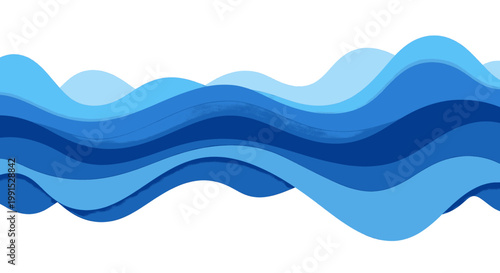 Abstract flowing blue waves forming a seamless pattern, representing water, movement, and a fluid design element