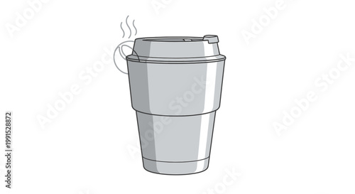 Disposable Coffee Cup with Lid.