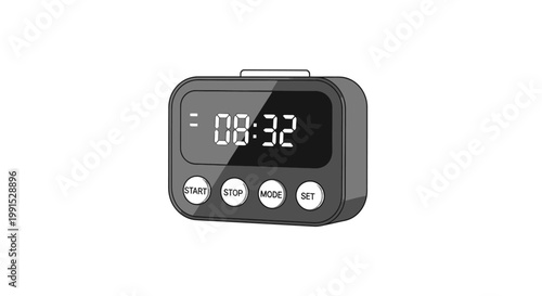 Digital Alarm Clock Device Display.