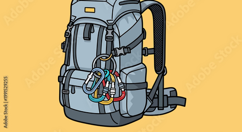 Durable Backpack Ready for Hiking Adventures and Outdoor Exploration.