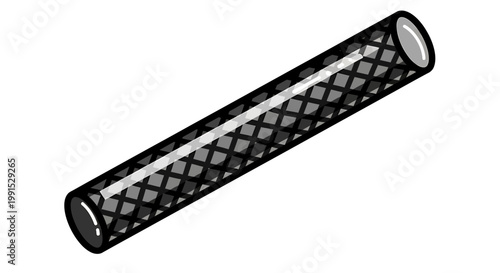 Durable Black Hose with Diamond Pattern for Water Delivery.